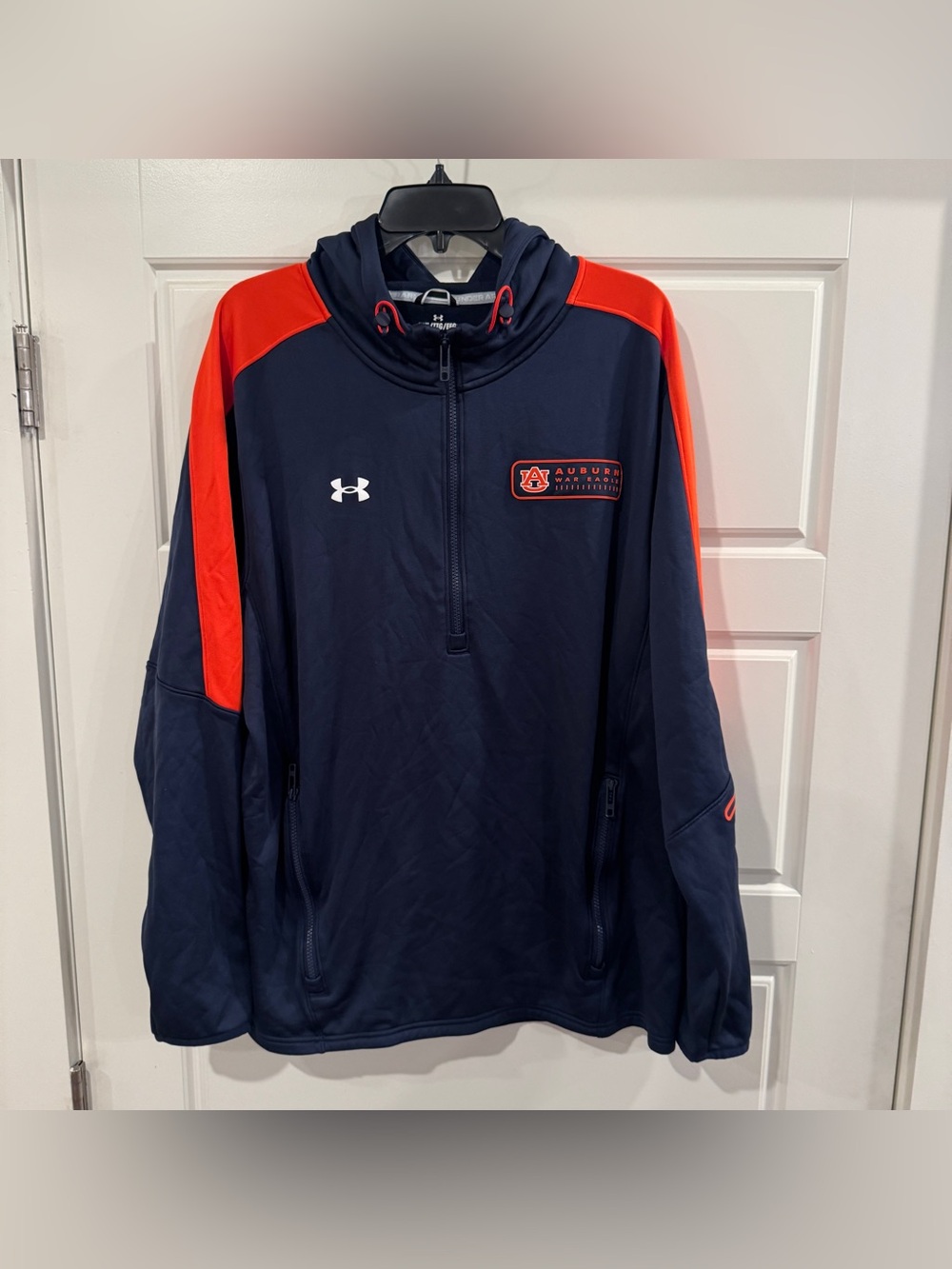 Under Armour Auburn Tigers Sideline 1/4 Zip Hoodie Pullover Navy Men’s Size‎ XXL